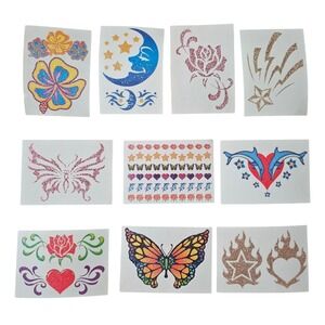 Lot of Vintage Y2K glitter vending machine temporary tattoos